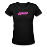 black / S Ekogear Pickelball Pro Team Gear - Women's Premium V-Neck Cotton Tee