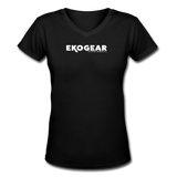 black / S Ekogear Pickleball Team Gear - Women's Premium V-Neck Cotton Tee