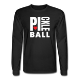 black / S I Heart Pickleball - Men's Long Sleeve Tee