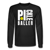 black / S Pickleballer - Men’s Long Sleeve Tee