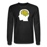 black / S Your Brain on Pickleball - Men's Long Sleeve Tee