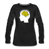 black / S Your Brain on Pickleball - Women's Premium Long Sleeve Tee