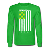 bright green / S Pickleball Flag - Men's Long Sleeve Tee