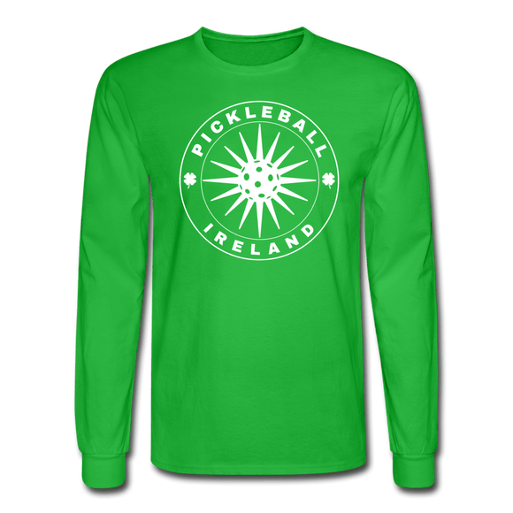 bright green / S Pickleball Ireland - Men's Long Sleeve Tee