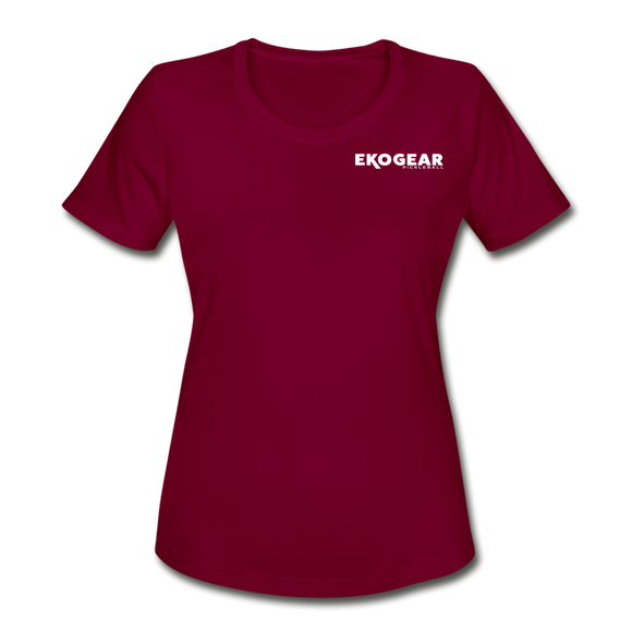 burgundy / S Ekogear Pickleball Team Gear - Women's Performance Tee