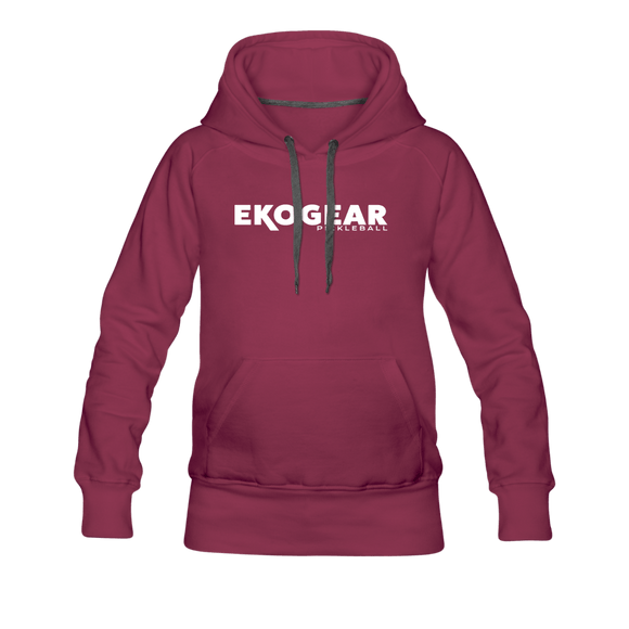 burgundy / S Ekogear Pickleball Team Gear - Women’s Premium Hoodie