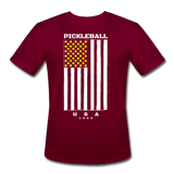 burgundy / S Pickleball Flag - Men’s Performance Tee