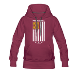 burgundy / S Pickleball Flag - Women’s Premium Hoodie