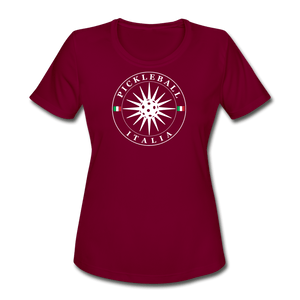 burgundy / S Pickleball Italia - Women's Performance Tee