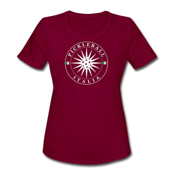 burgundy / S Pickleball Italia - Women's Performance Tee