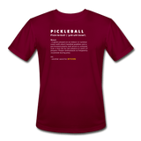 burgundy / S The definition of pickleball. - Men’s Performance Tee