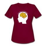 burgundy / S Your Brain on Pickleball - Women's Performance Tee