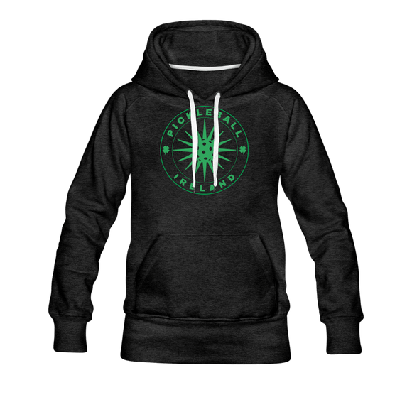 charcoal gray / S Pickleball Ireland - Women’s Premium Hoodie