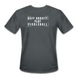 charcoal / S Defy gravity. Play pickleball. - Men’s Performance Tee