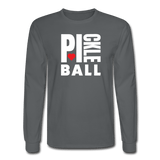 charcoal / S I Heart Pickleball - Men's Long Sleeve Tee