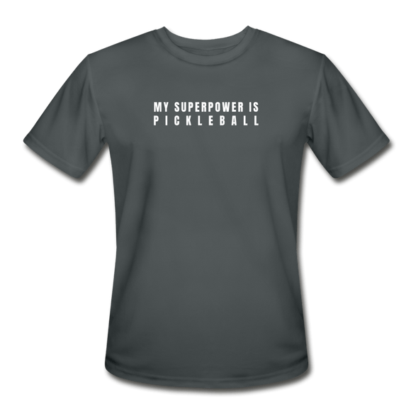 charcoal / S My Superpower is Pickleball - Men’s Performance Tee