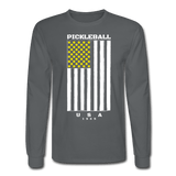 charcoal / S Pickleball Flag - Men's Long Sleeve Tee