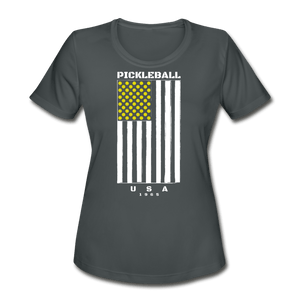 charcoal / S Pickleball Flag - Women's Performance Tee