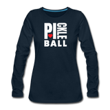 deep navy / S I Heart Pickleball - Women's Premium Long Sleeve Tee