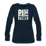 deep navy / S Pickleballer - Women's Premium Long Sleeve Tee