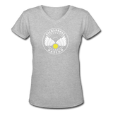 gray / S Pickleball Nation - Women's Premium V-Neck Cotton Tee