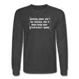 heather black / S Getting older ain't for sissies, but it does help your pickleball game. - Men's Long Sleeve Tee