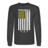 heather black / S Pickleball Flag - Men's Long Sleeve Tee