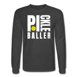 heather black / S Pickleballer - Men’s Long Sleeve Tee