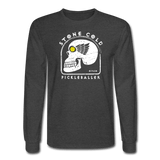 heather black / S Stone Cold Pickleballer - Men's Long Sleeve Tee