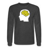 heather black / S Your Brain on Pickleball - Men's Long Sleeve Tee