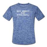 heather blue / S Defy gravity. Play pickleball. - Men’s Performance Tee