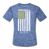 heather blue / S Pickleball Flag - Men’s Performance Tee