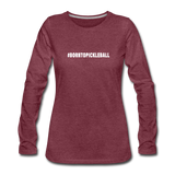 heather burgundy / S #BORNTOPICKLEBALL - Women's Premium Long Sleeve Tee