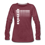 heather burgundy / S Ekogear Pickleball Pro Team Gear – Women’s Premium Long Sleeve Tee