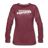 heather burgundy / S Ekogear Pickleball Pro Team Gear – Women’s Premium Long Sleeve Tee