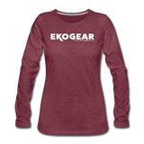 heather burgundy / S Ekogear Pickleball Team Gear – Women’s Premium Long Sleeve Tee