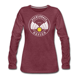 heather burgundy / S Pickleball Nation - Women's Premium Long Sleeve Tee