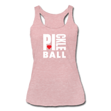 heather dusty rose / S I Heart Pickleball - Women’s Tri-Blend Racerback Tank