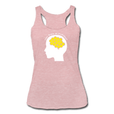 heather dusty rose / S Your Brain on Pickleball - Women’s Tri-Blend Racerback Tank