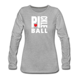 heather gray / S I Heart Pickleball - Women's Premium Long Sleeve Tee