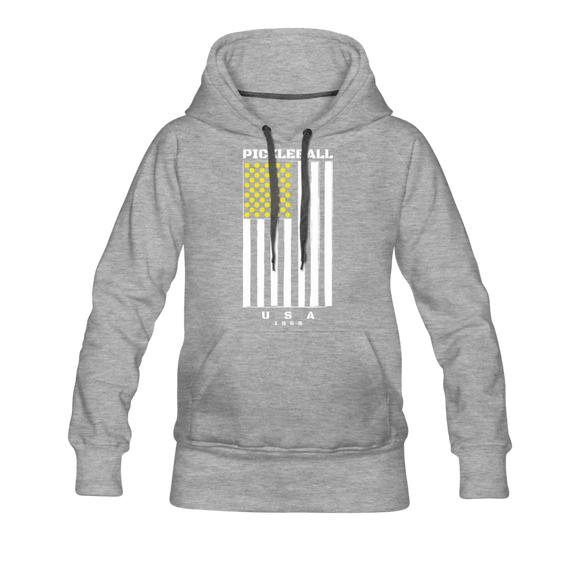 heather gray / S Pickleball Flag - Women’s Premium Hoodie