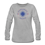 heather gray / S Pickleball France - Women's Premium Long Sleeve Tee