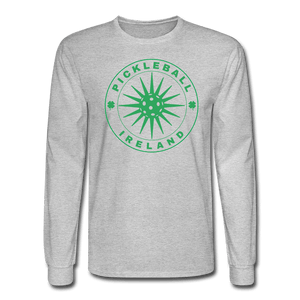 heather gray / S Pickleball Ireland - Men's Long Sleeve Tee