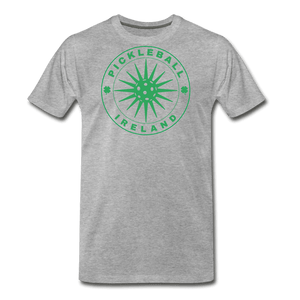 heather gray / S Pickleball Ireland - Men's Premium  Cotton Tee