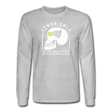 heather gray / S Stone Cold Pickleballer - Men's Long Sleeve Tee