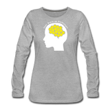 heather gray / S Your Brain on Pickleball - Women's Premium Long Sleeve Tee