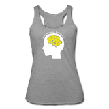 heather gray / S Your Brain on Pickleball - Women’s Tri-Blend Racerback Tank