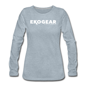 heather ice blue / S Ekogear Pickleball Team Gear – Women’s Premium Long Sleeve Tee