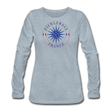 heather ice blue / S Pickleball France - Women's Premium Long Sleeve Tee