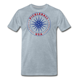 heather ice blue / S Pickleball USA - Men's Premium Cotton Tee